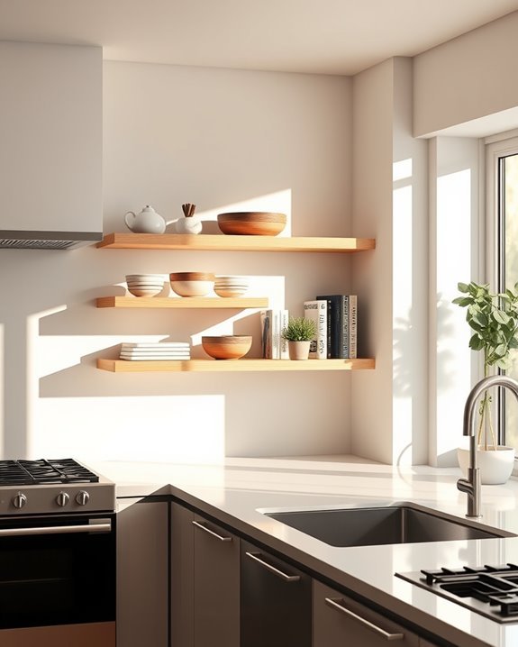 stylish floating shelf storage