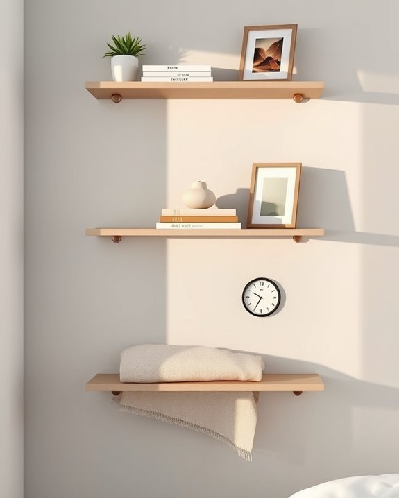 stylish floating shelf storage