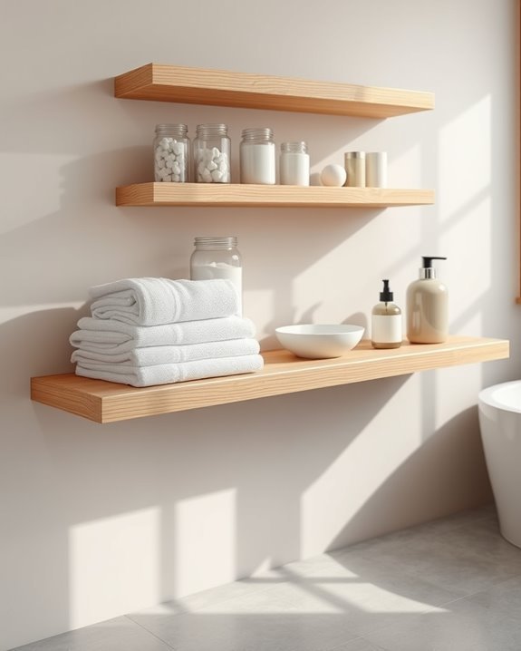 stylish floating shelf storage