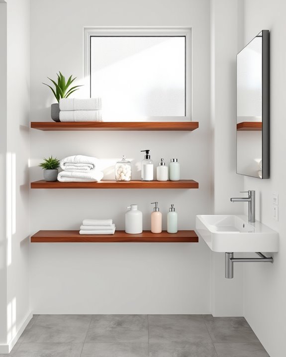 stylish functional bathroom organization