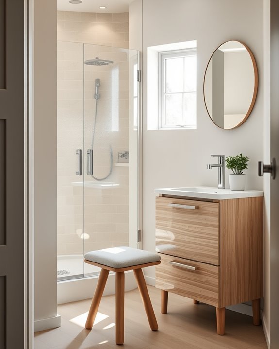 stylish functional bathroom stool