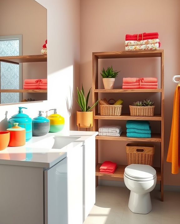 stylish functional bathroom storage