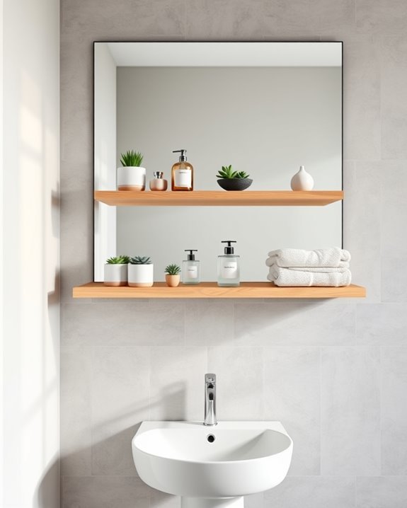 stylish functional bathroom storage
