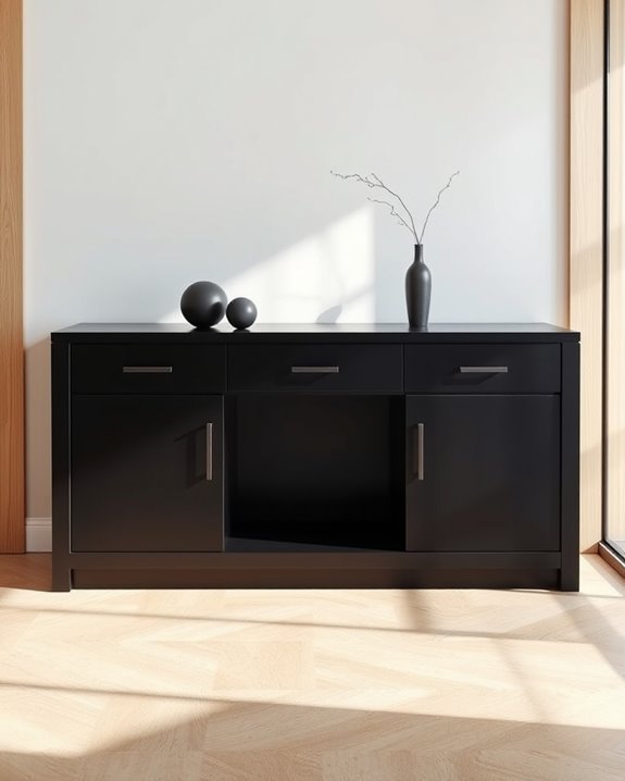 stylish functional black console