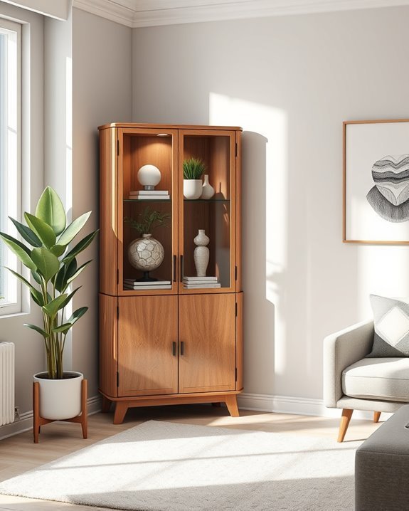 stylish functional corner cabinets