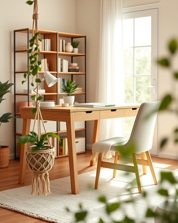 stylish functional diy workspace