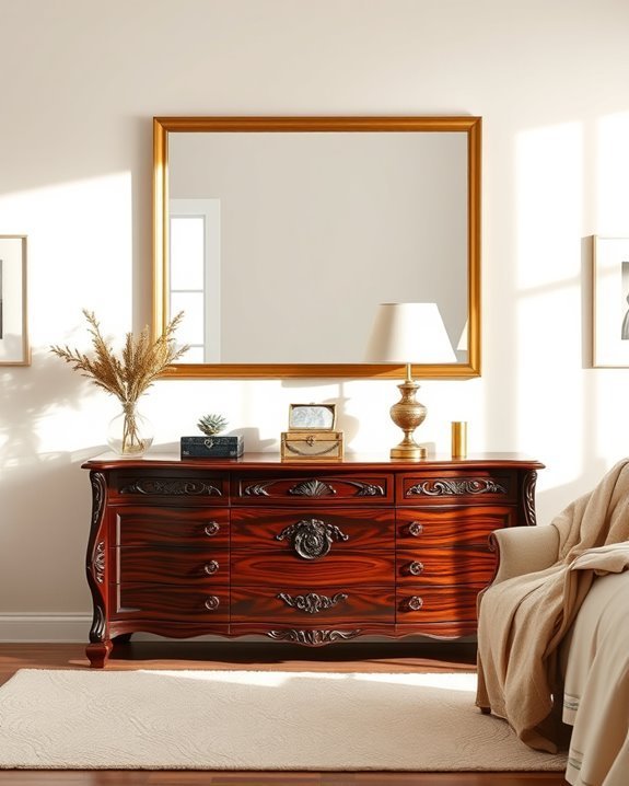 stylish functional dresser mirror