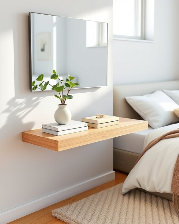 stylish functional floating shelves