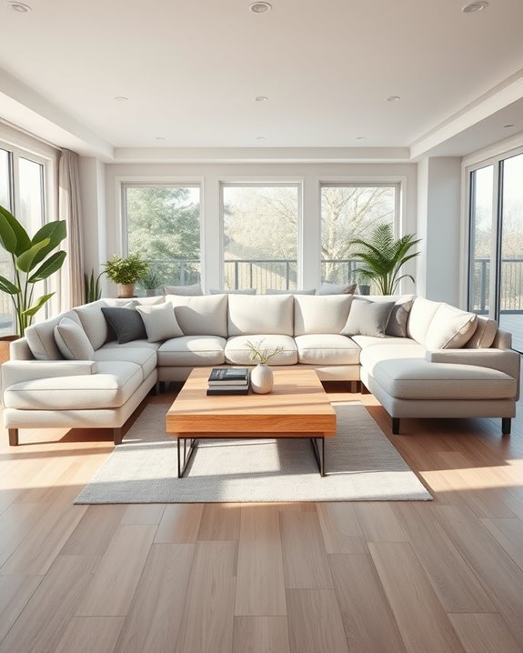 stylish functional large sectionals
