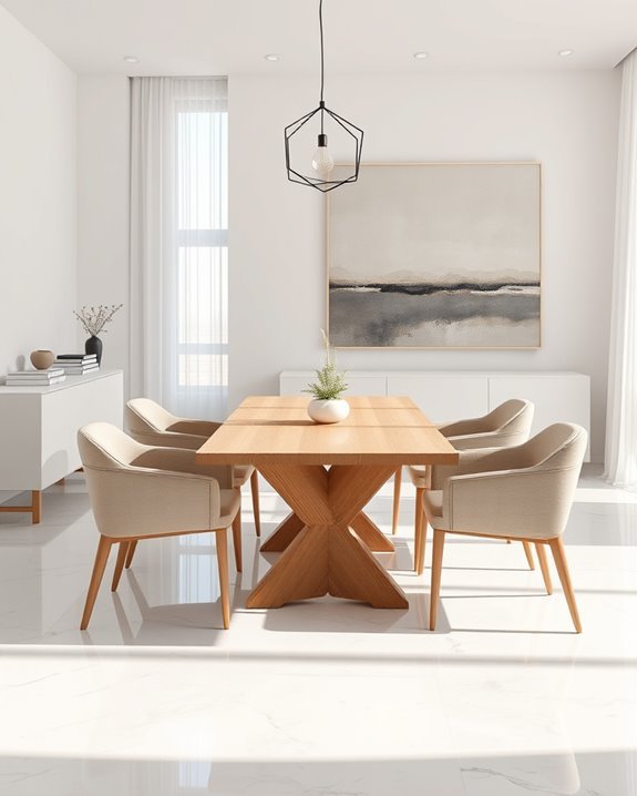 stylish functional minimalist dining