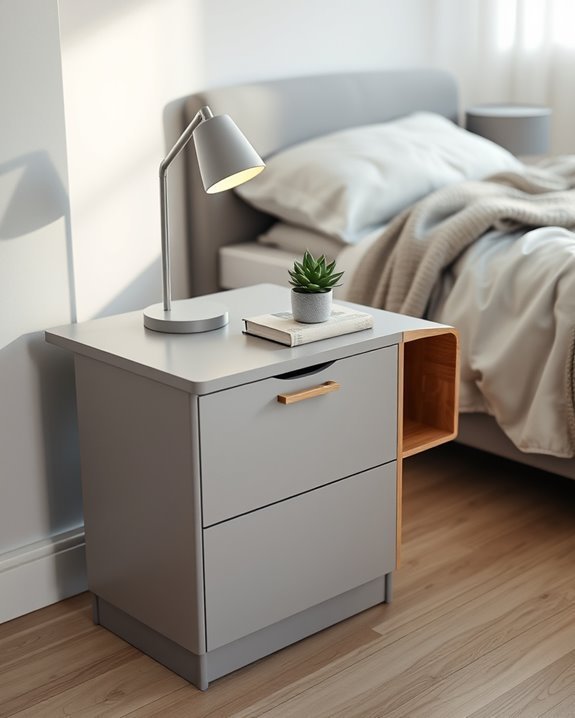 stylish functional nightstand solution
