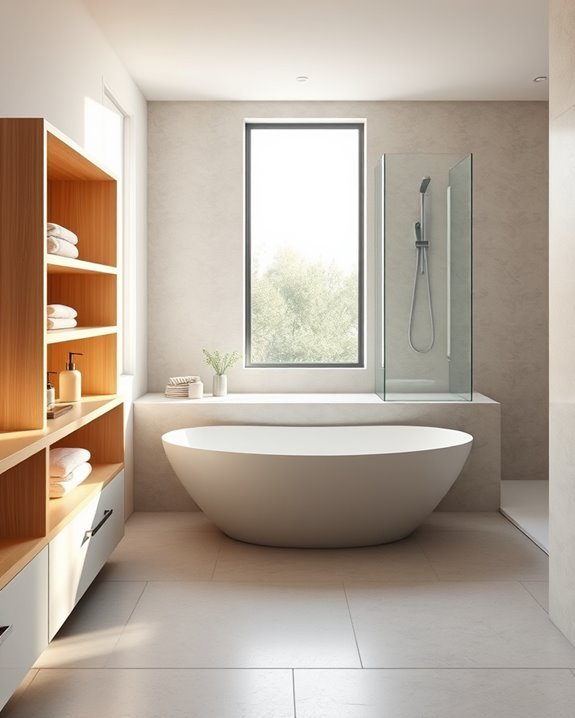 stylish functional open shelving