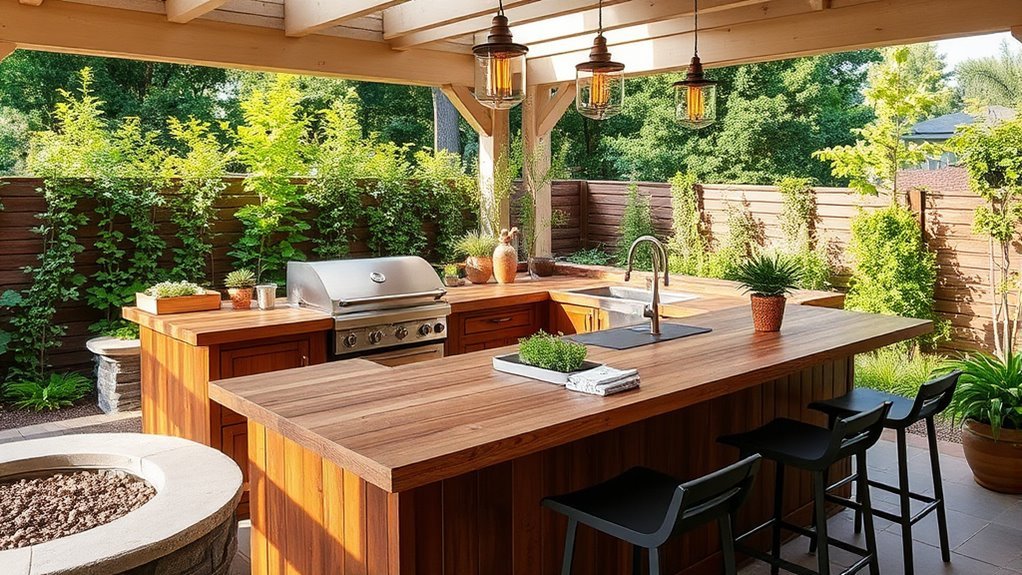 stylish functional outdoor kitchens
