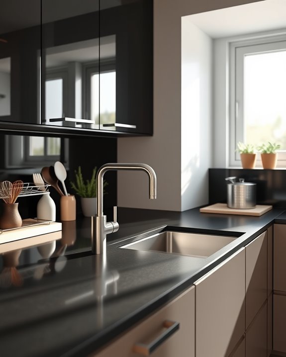 stylish functional pull down faucet