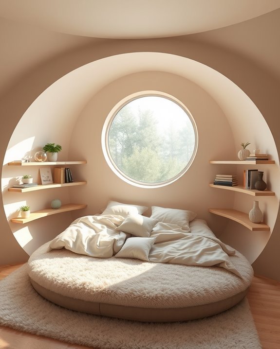 stylish functional round shelves