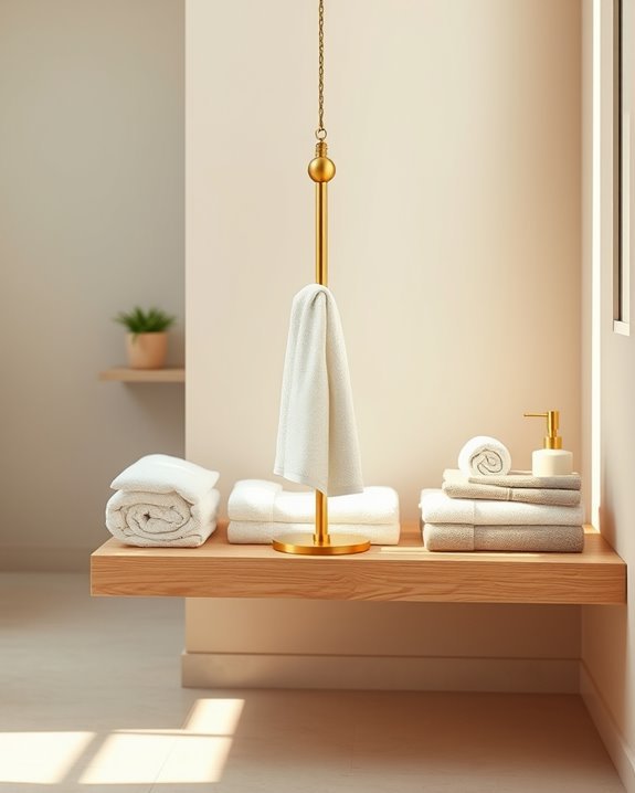 stylish functional towel storage