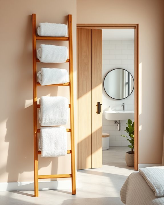 stylish functional towel storage