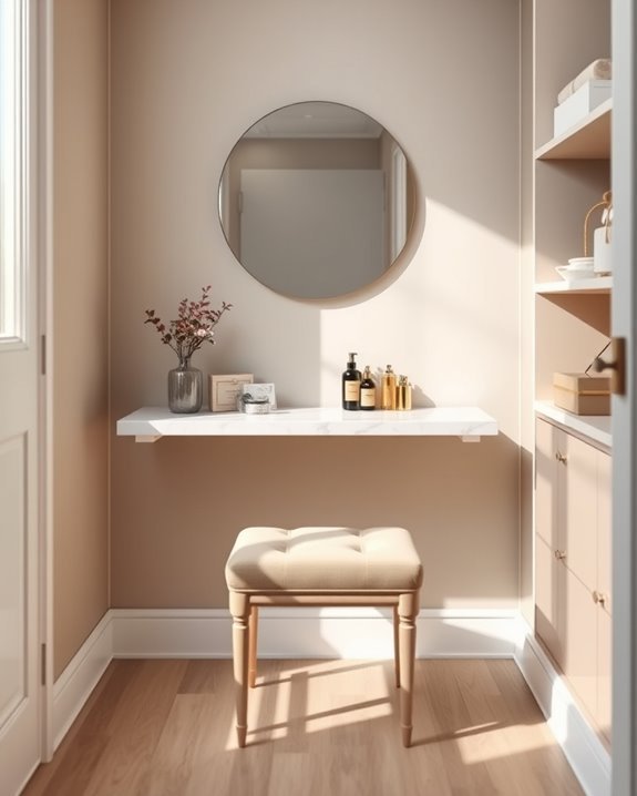 stylish functional vanity station