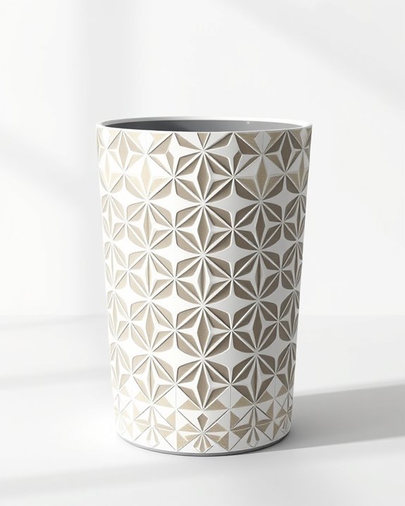 stylish geometric trash can