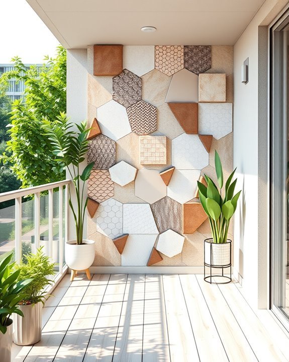 stylish geometric wall panels