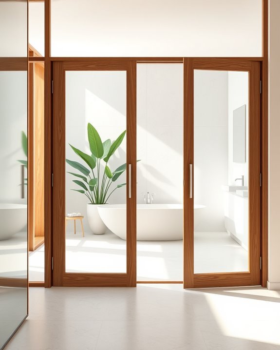 stylish glass and wood