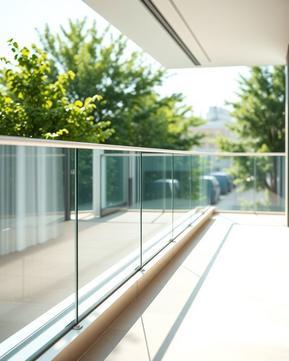 stylish glass balcony railings