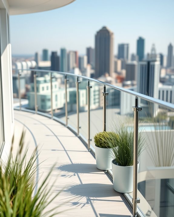 stylish glass cable railings