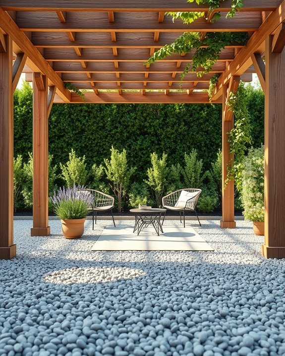 stylish gravel patio enhancement