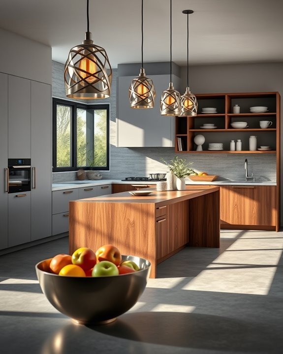 stylish gray and brown lighting