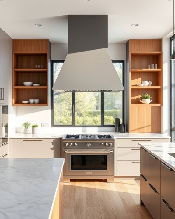 stylish gray range hood