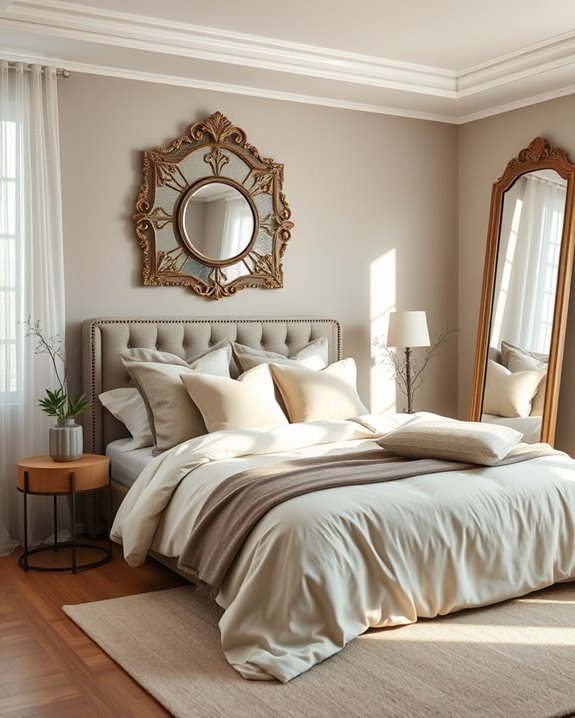 stylish guest bedroom mirrors