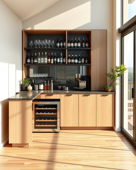 stylish home bar setup