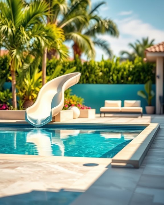 stylish integrated water slide