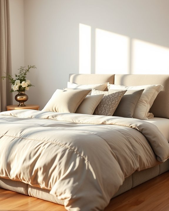 stylish layered decorative pillows