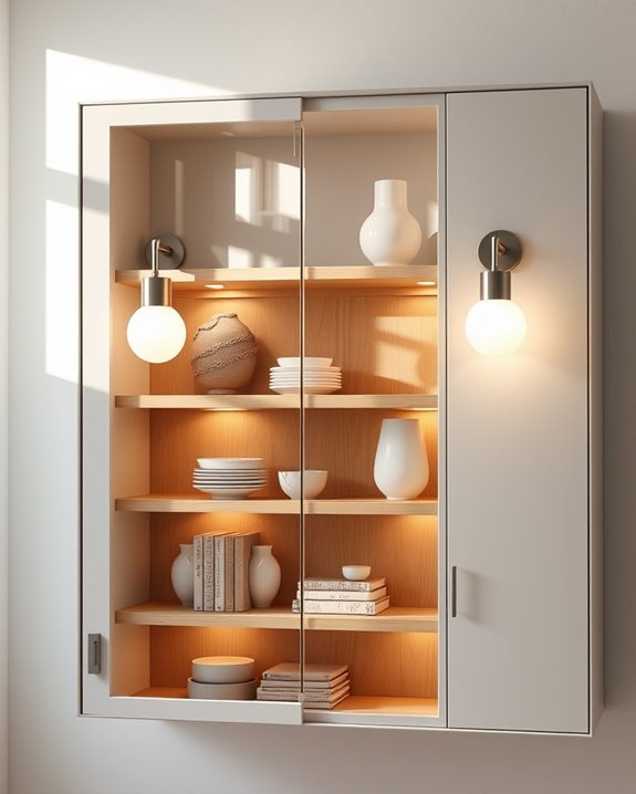 stylish lighting for cabinets