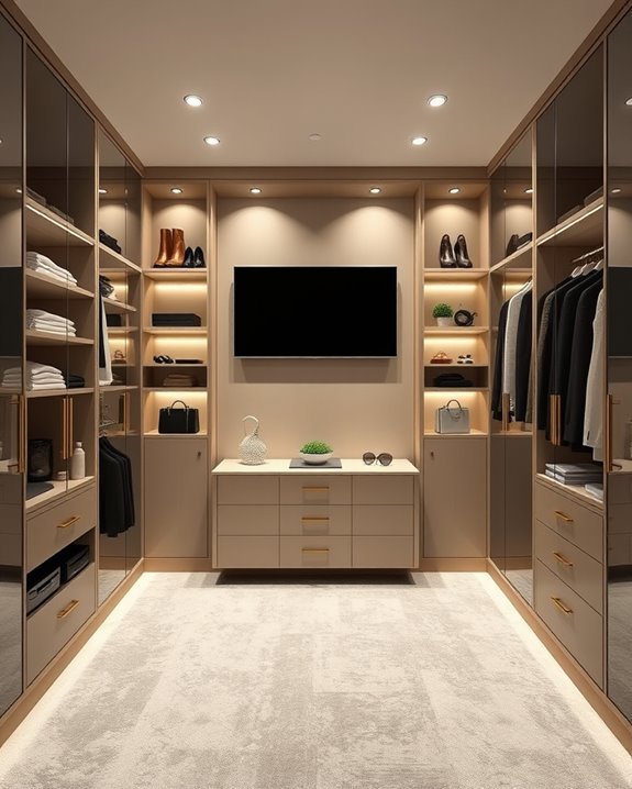 stylish media center closet