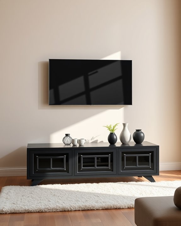 stylish minimalist black stands