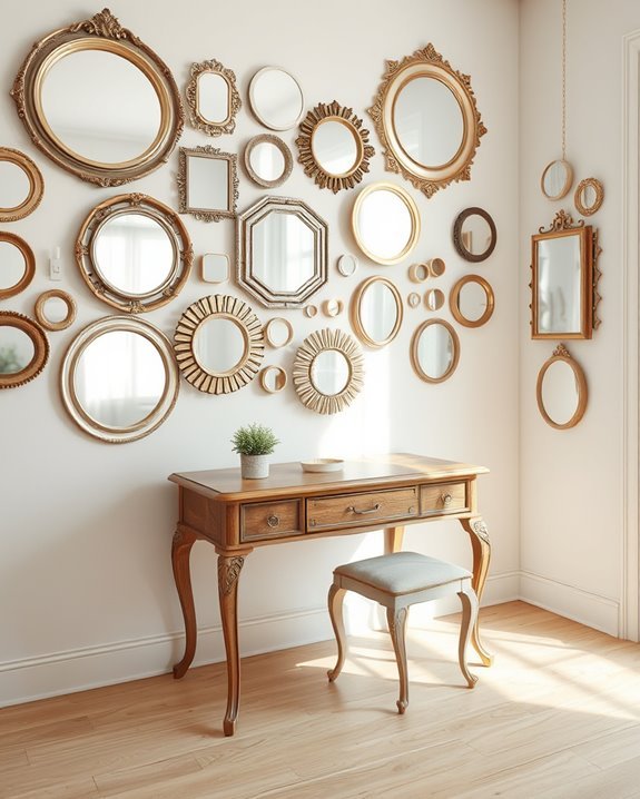 stylish mirror cluster arrangements