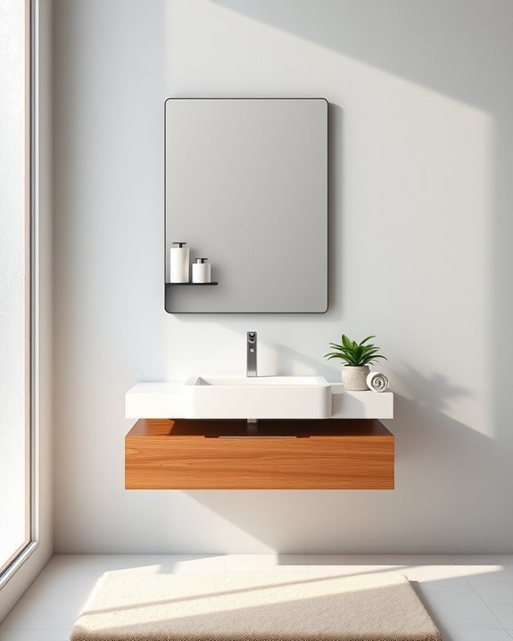 stylish mirror with storage