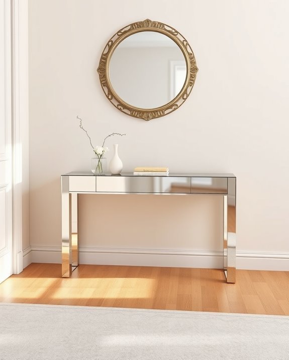 stylish mirrored console tables