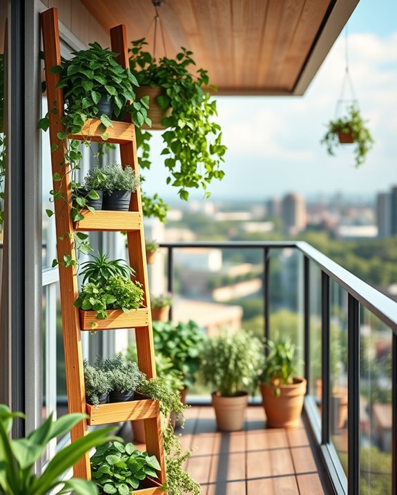 stylish multi level plant arrangement