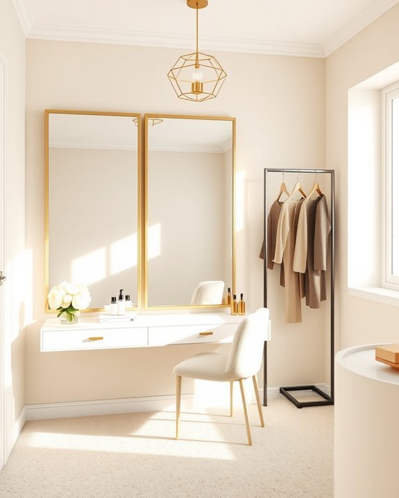 stylish multi panel mirrors enhance