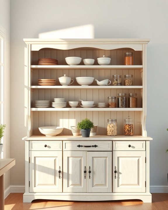 stylish multi purpose hutch storage