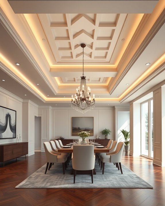 stylish multi tiered ceiling designs