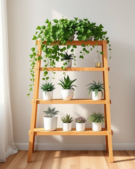 stylish multi tiered plant display