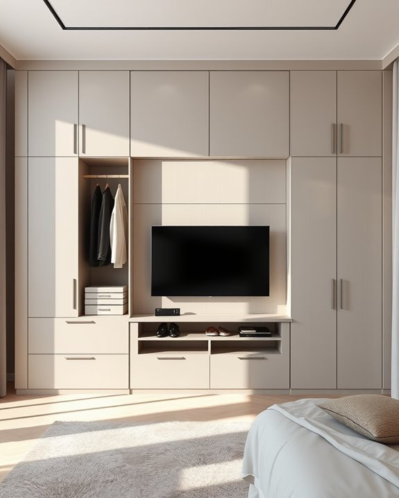 stylish multifunctional wardrobe entertainment