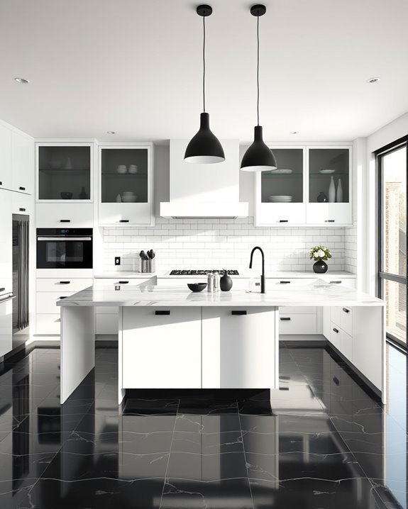 stylish open concept kitchen