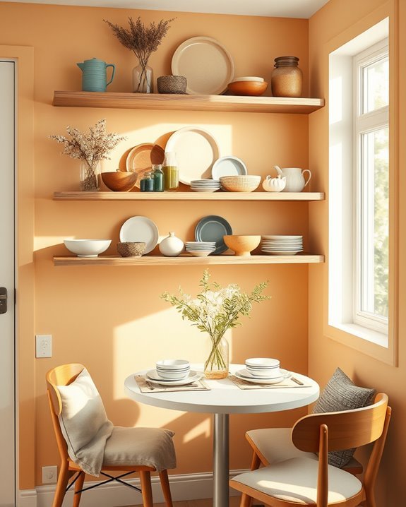 stylish open shelving decor
