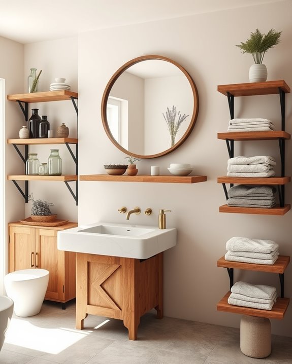 stylish open shelving decor