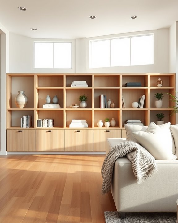 stylish open shelving design